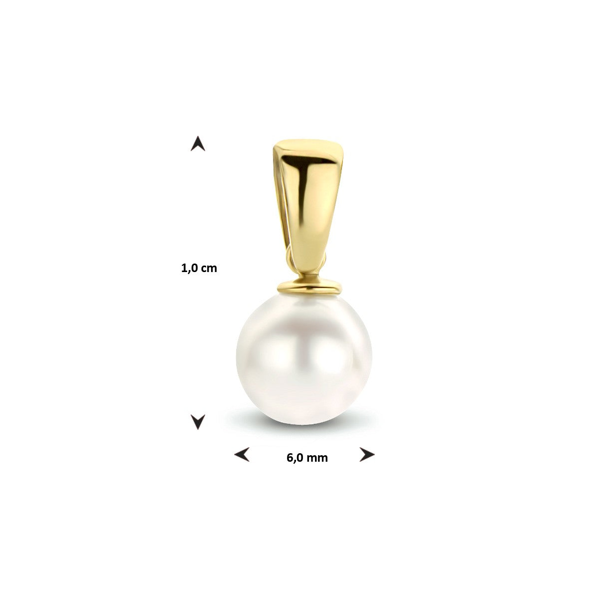 Fantasy Collection Hanger parel 10 mm 14K geelgoud
