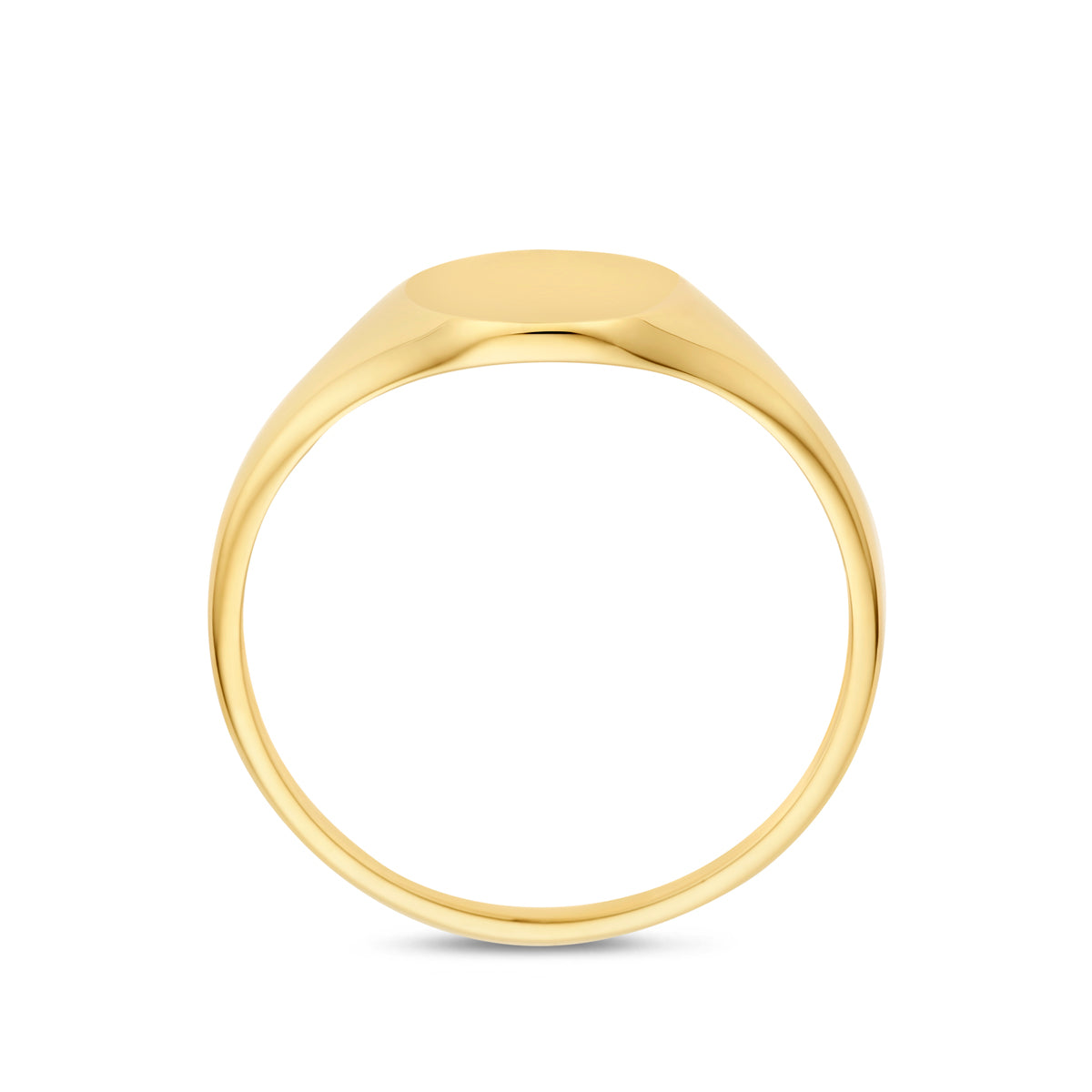 Graveerring ovaal 14K geelgoud