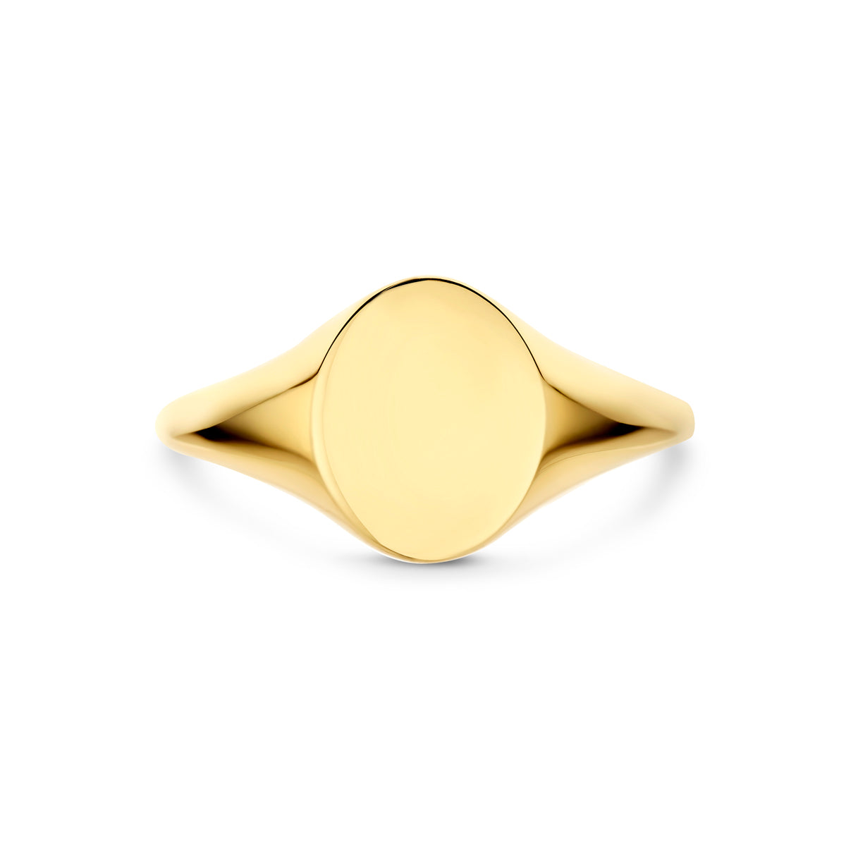 Graveerring ovaal 14K geelgoud