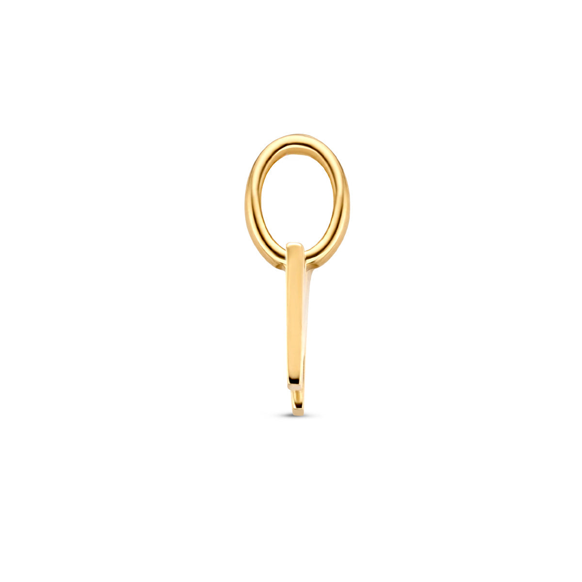 Hanger letter M 9,5 mm 14K geelgoud #Letter_M