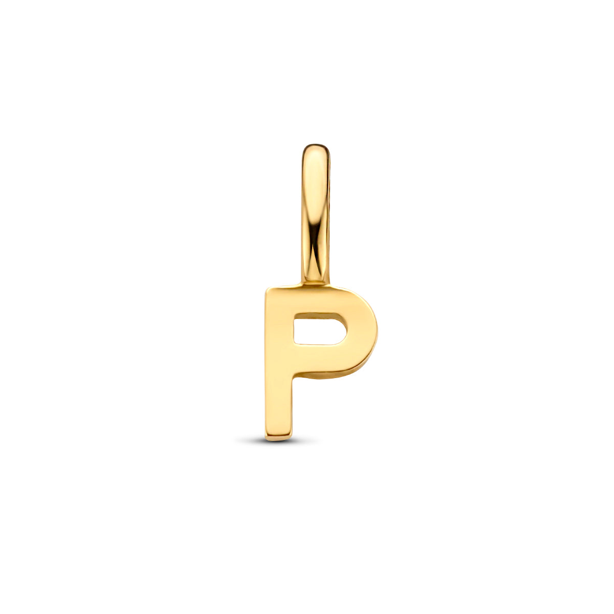 Hanger letter P 9,5 mm 14K geelgoud #Letter_P