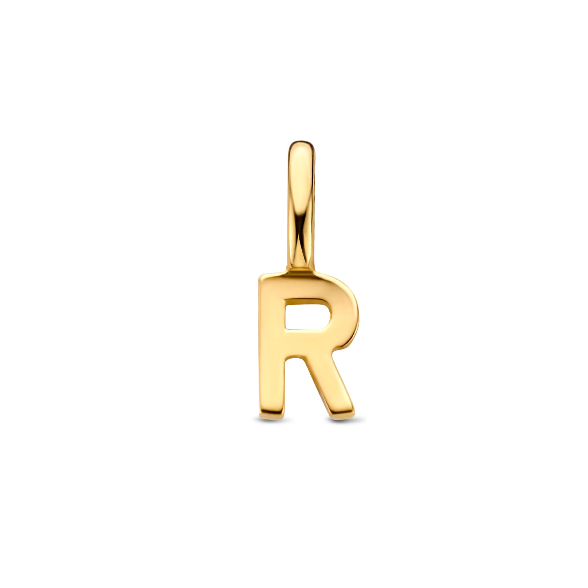 Hanger letter R 9,5 mm 14K geelgoud #Letter_R