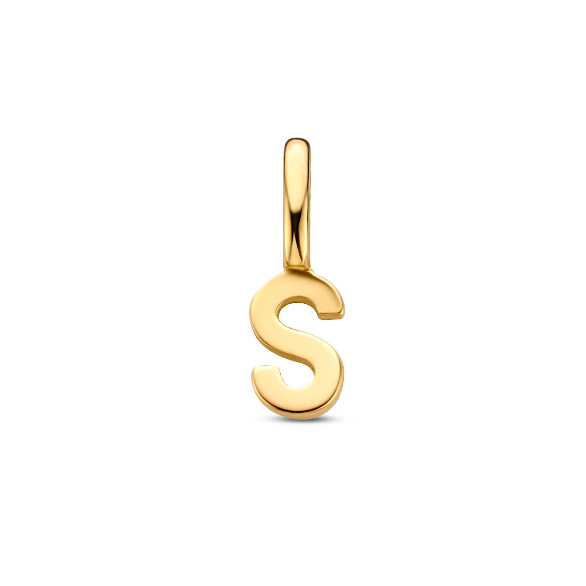 Hanger letter S 9,5 mm 14K geelgoud #Letter_S