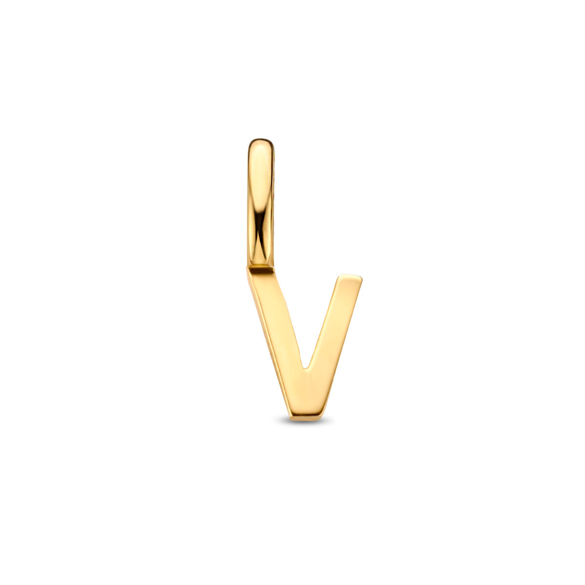 Hanger letter V 9,5 mm 14K geelgoud #Letter_V