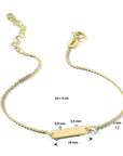 14K Geelgoud Graveerarmband Plaat 3,5 Mm 16 - 19 Cm 4024023 - PansiteNederland.nl