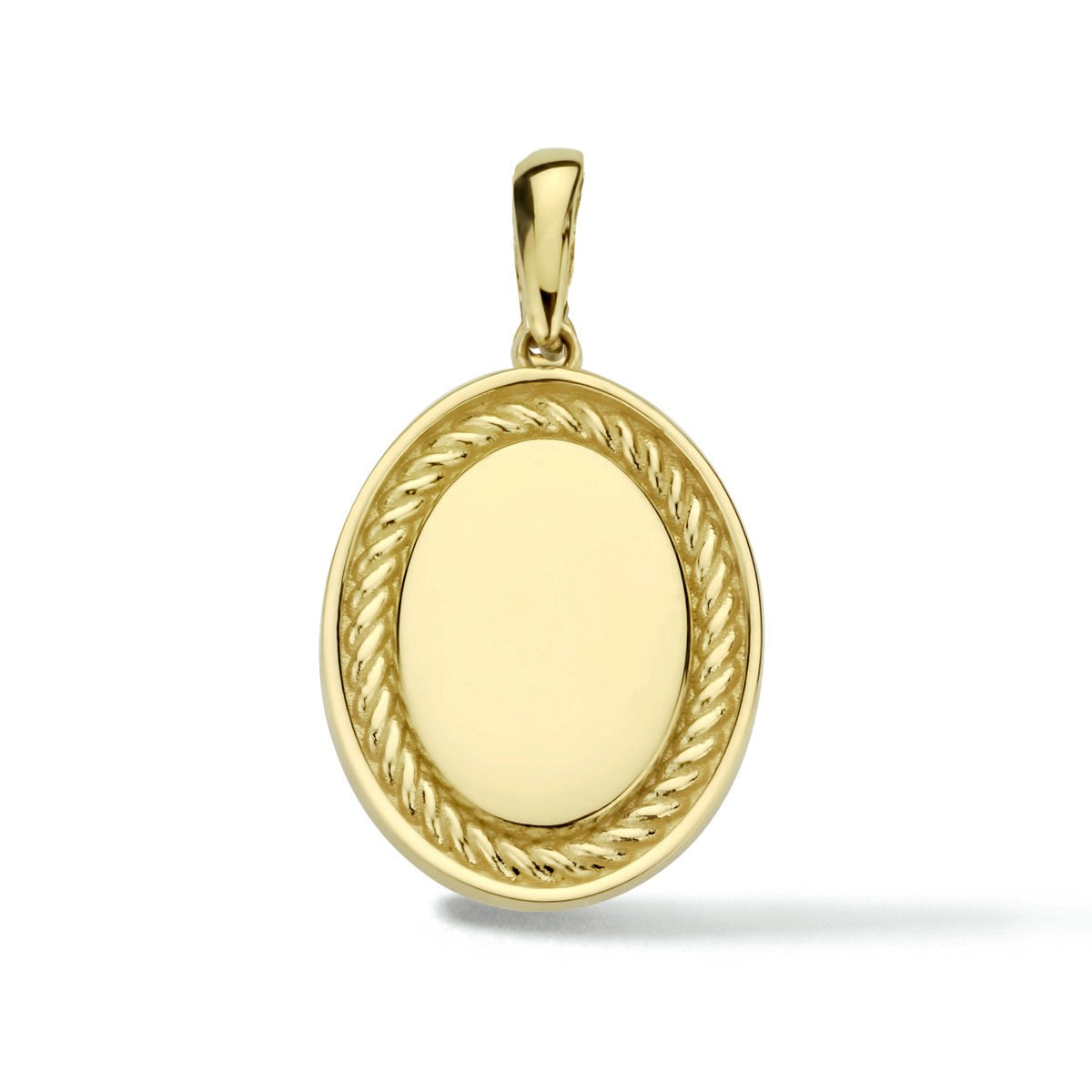Fantasy Collection Graveerhanger ovaal 14K geelgoud
