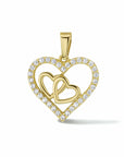 14K geelgoud hanger hart zirkonia 4024057 - PansiteNederland.nl
