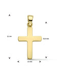 14K geelgoud hanger kruis 4024058 - PansiteNederland.nl