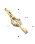 14K geelgoud hanger sleutel 4024059 - PansiteNederland.nl