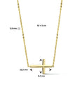 14K geelgoud collier kruis 42 + 3 cm 4024068 - PansiteNederland.nl