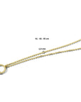 14K geelgoud collier rondje diamant 41 - 43 - 45 cm 0.01ct g si 4024241 - PansiteNederland.nl