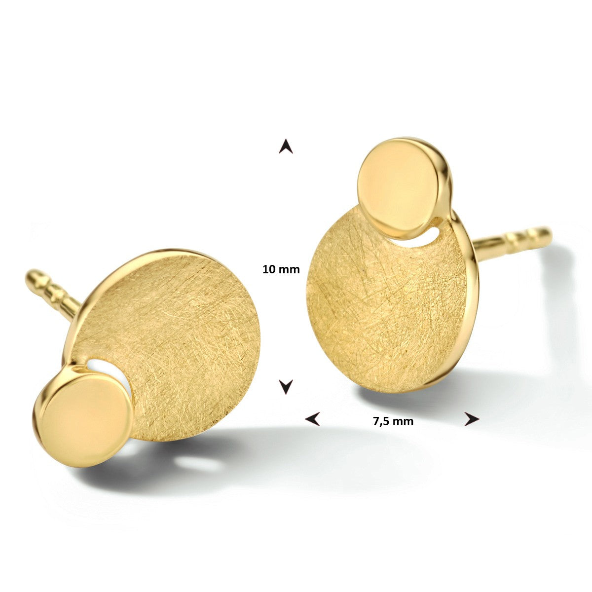 Fantasy Collection Oorbellen gescratcht 14K geelgoud