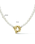 14K geelgoud collier parel 41 cm met groot springslot 4024383 - PansiteNederland.nl