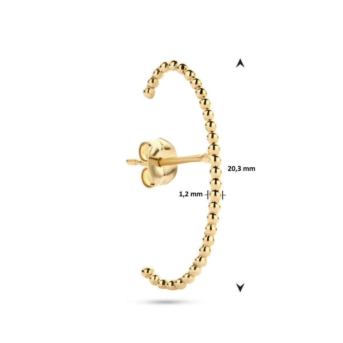 Fantasy Collection Suspender oorbel bolletjes 20,5 mm 14K geelgoud - PSN4024399