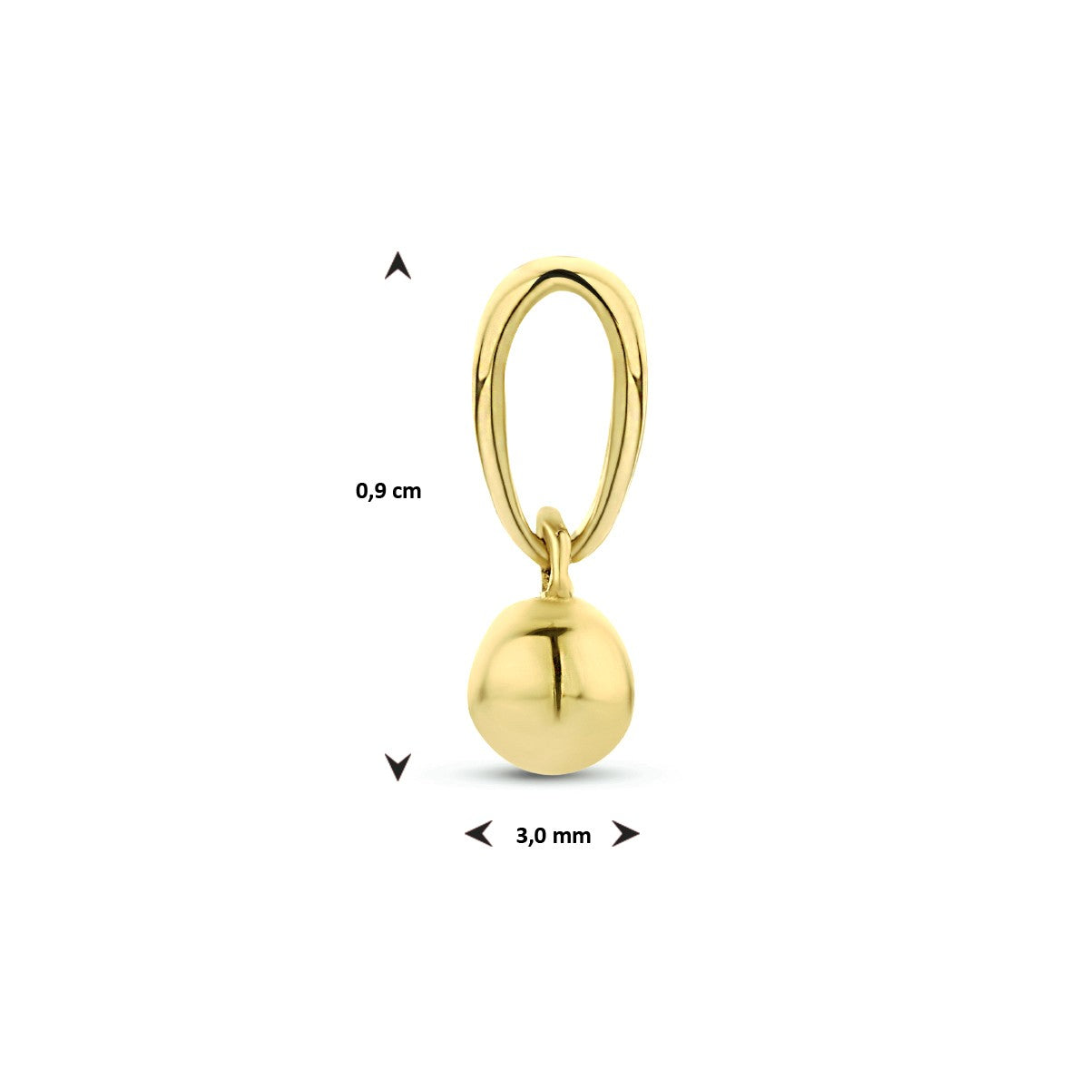 Fantasy Collection Hanger bolletje 9 mm 14K geelgoud
