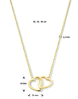 14K geelgoud collier hartjes 40 - 42 - 44 cm 4024415 - PansiteNederland.nl
