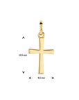 14K geelgoud hanger kruis 4024418 - PansiteNederland.nl