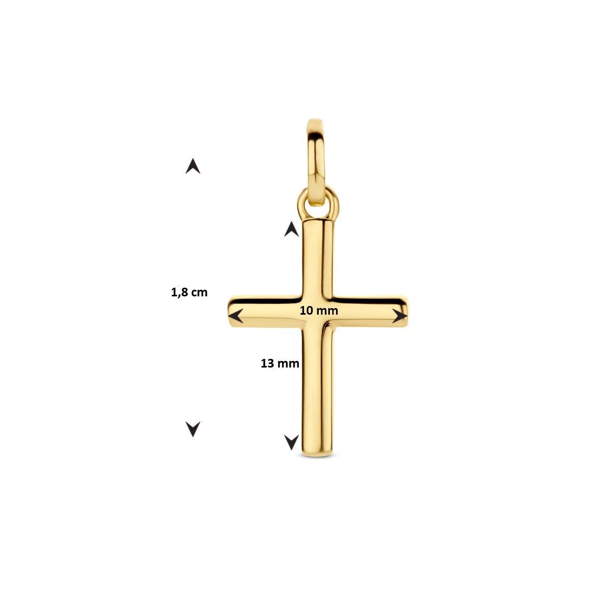 Fantasy Collection Hanger kruis 14K geelgoud