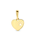 14K geelgoud graveerhanger hart hondenpoot 4024440 - PansiteNederland.nl