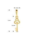 14K geelgoud hanger sleutel 4024441 - PansiteNederland.nl