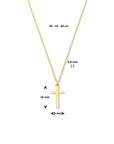 14K geelgoud collier kruis 40 - 42 - 44 cm 4024446 - PansiteNederland.nl