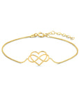 14K Geelgoud Armband Hart En Infinity 16 + 3 Cm 4024463 - PansiteNederland.nl
