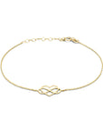 14K Geelgoud Armband Hart En Infinity 16 + 3 Cm 4024463 - PansiteNederland.nl