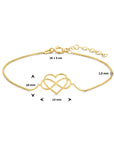 14K Geelgoud Armband Hart En Infinity 16 + 3 Cm 4024463 - PansiteNederland.nl