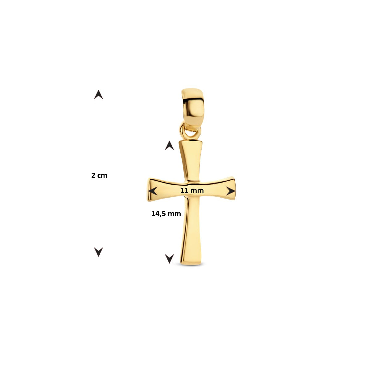 Fantasy Collection Hanger kruis 14K geelgoud