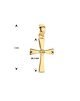 14K geelgouden hanger kruis 4024465 - PansiteNederland.nl