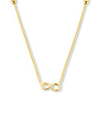14K geelgoud collier infinity en bolletjes 40 - 42 - 44 cm 4024519 - PansiteNederland.nl