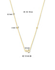 14K geelgoud collier infinity en bolletjes 40 - 42 - 44 cm 4024519 - PansiteNederland.nl