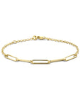 14K Geelgoud Armband Jasseron En Paperclip Ronde Buis 4,0 Mm 17 - 19 Cm 4024534 - PansiteNederland.nl