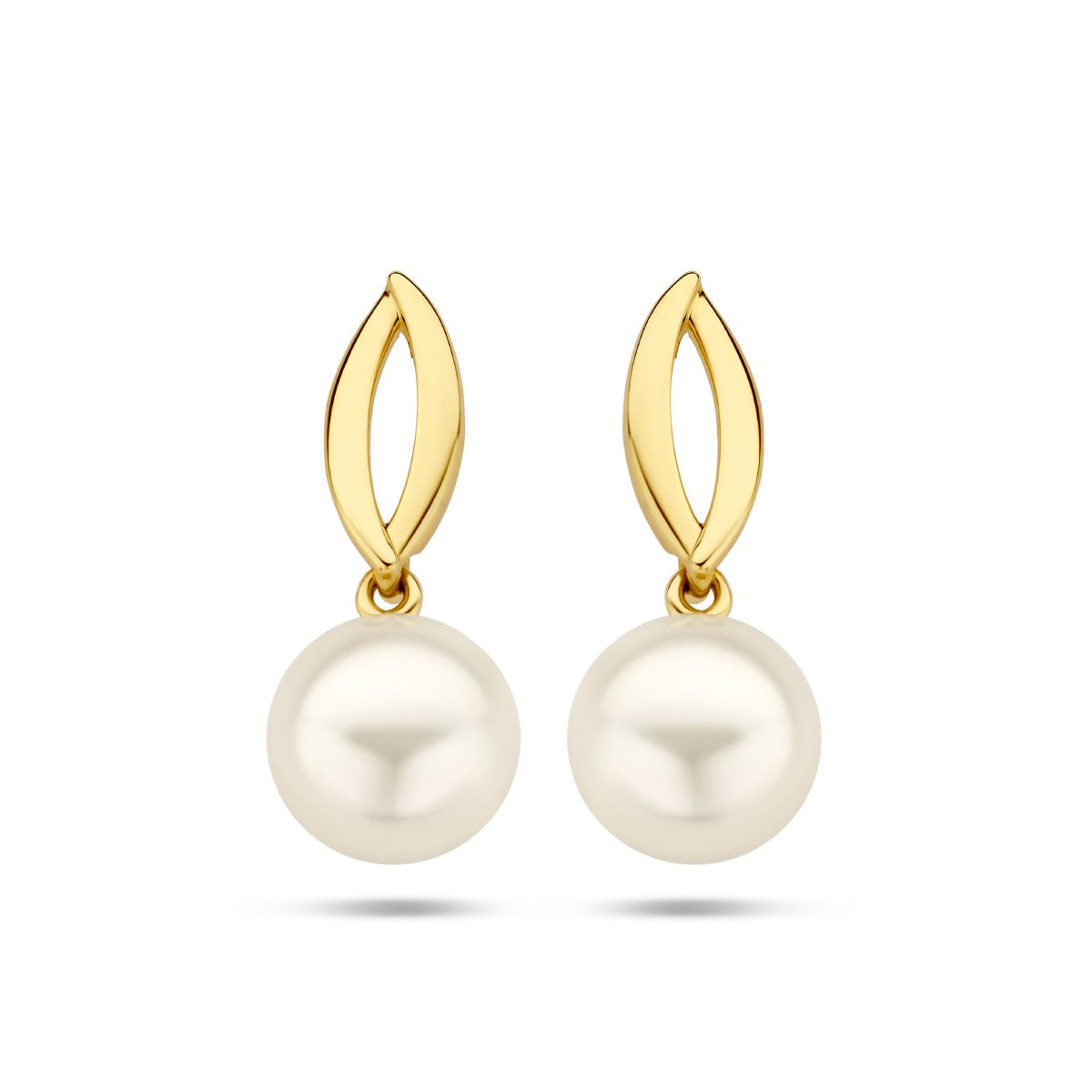 Fantasy Collection Hangende oorbellen parel 14K geelgoud