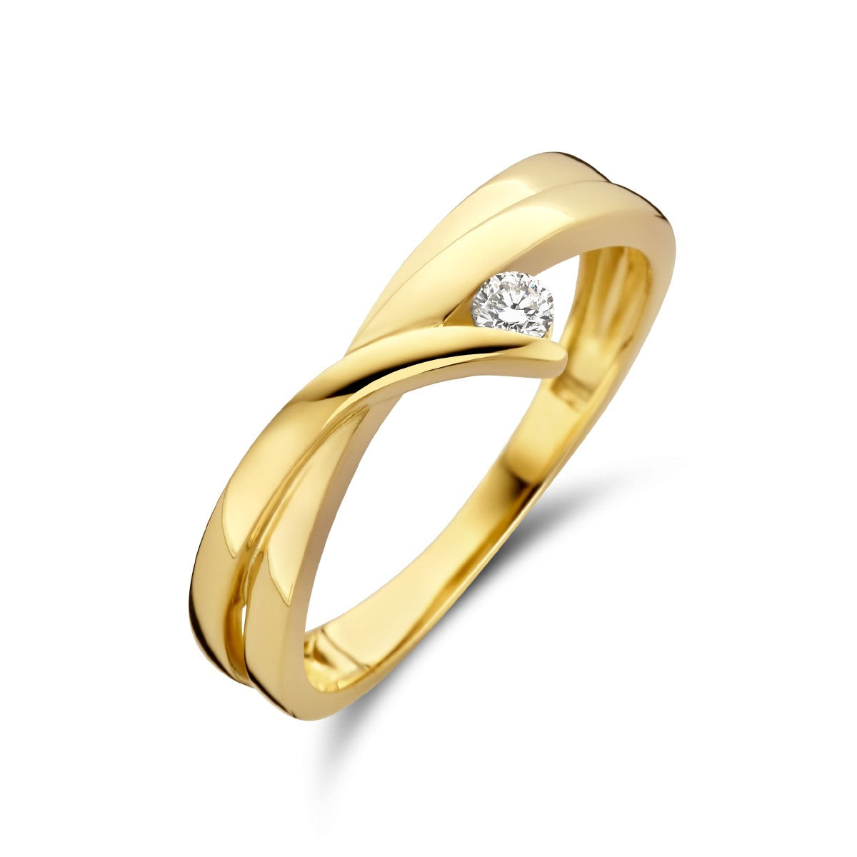 Fantasy Collection Ring diamant 0.06ct h si 14K geelgoud
