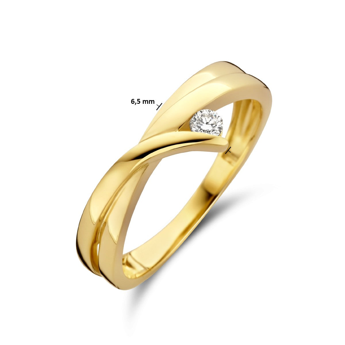 Fantasy Collection Ring diamant 0.06ct h si 14K geelgoud
