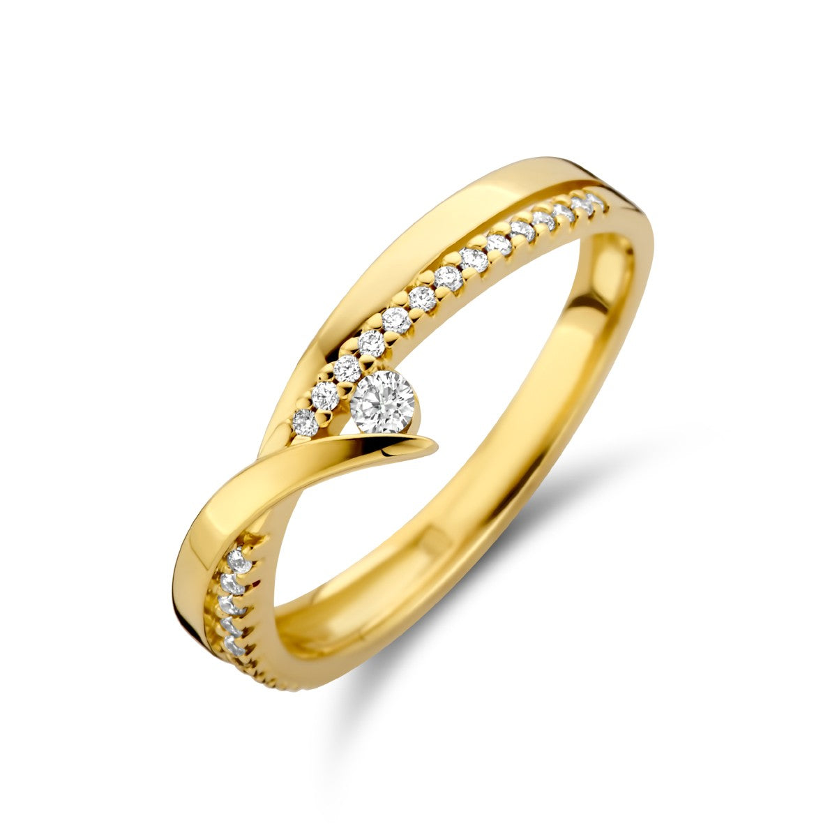 Fantasy Collection Ring diamant 0.13ct h si 14K geelgoud