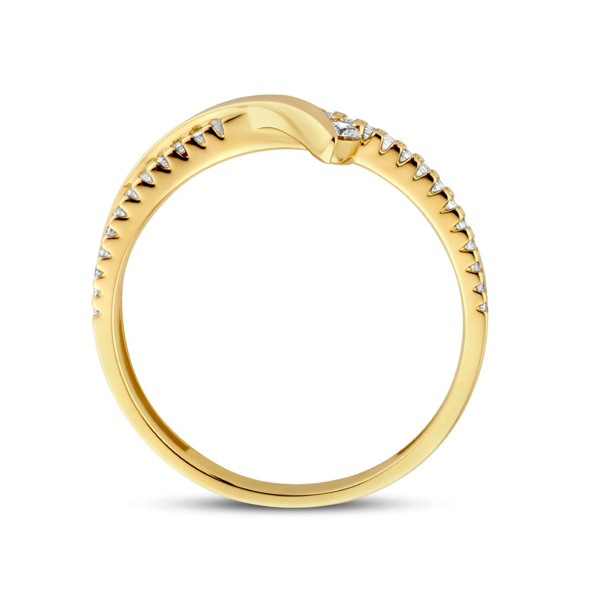Fantasy Collection Ring diamant 0.13ct h si 14K geelgoud