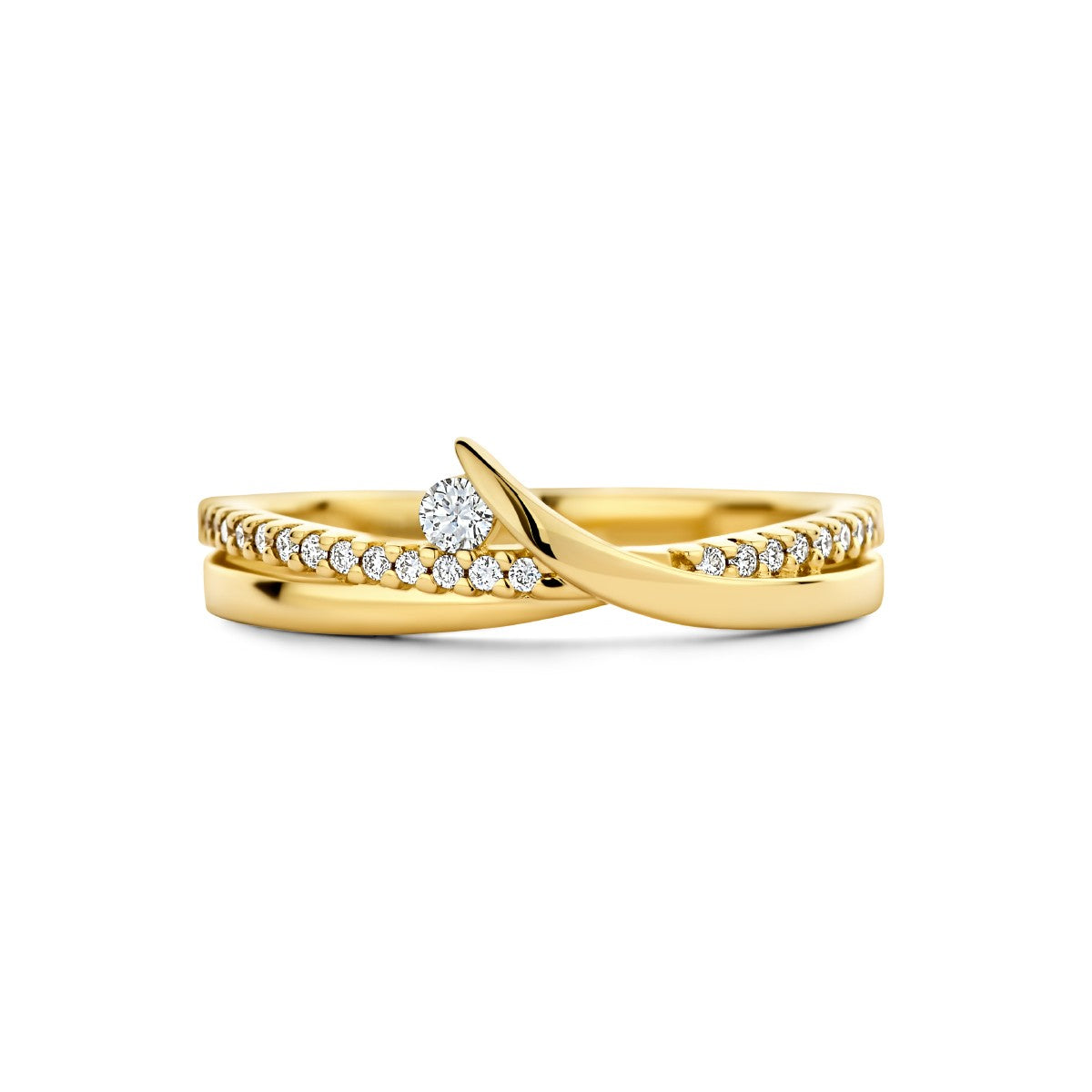 Fantasy Collection Ring diamant 0.13ct h si 14K geelgoud