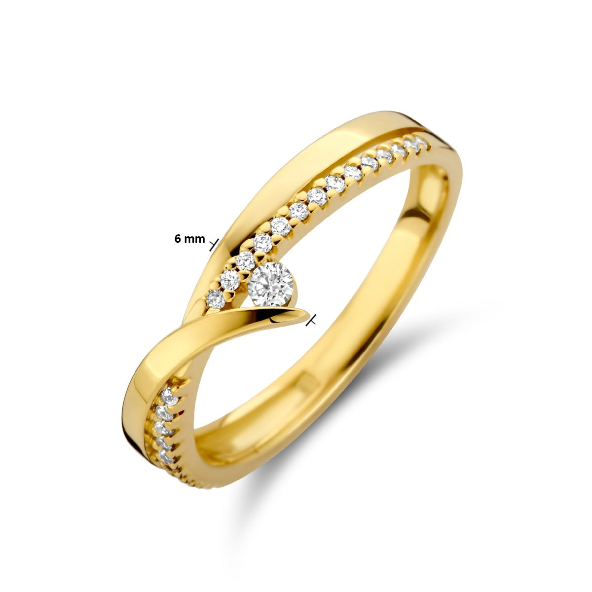 Fantasy Collection Ring diamant 0.13ct h si 14K geelgoud