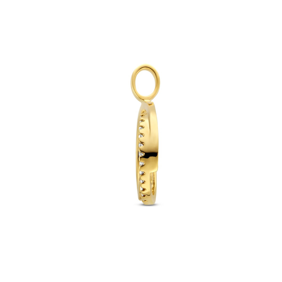 Fantasy Collection Hanger rondje diamant 0.13ct h si 14K geelgoud