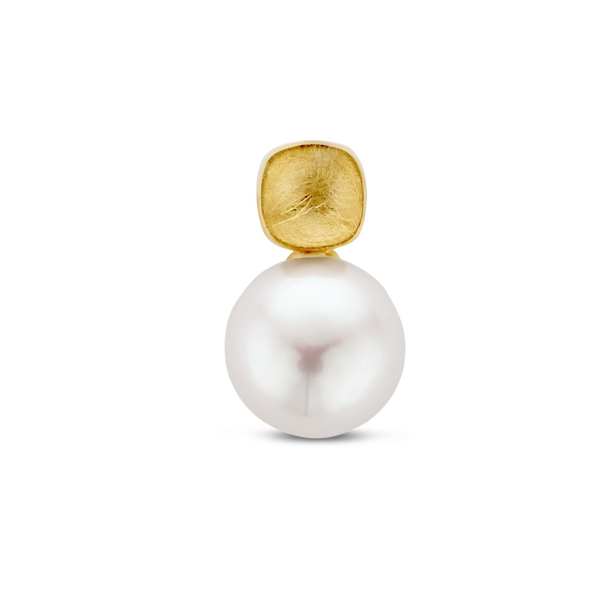 Fantasy Collection Hanger parel gescratcht 14K geelgoud