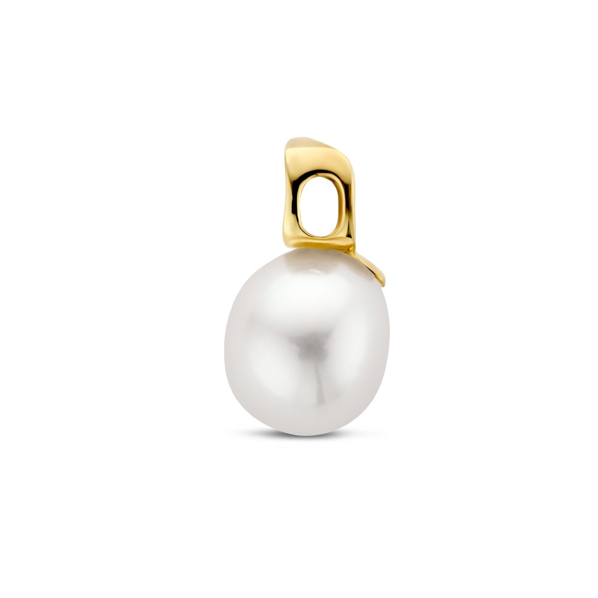 Fantasy Collection Hanger parel gescratcht 14K geelgoud