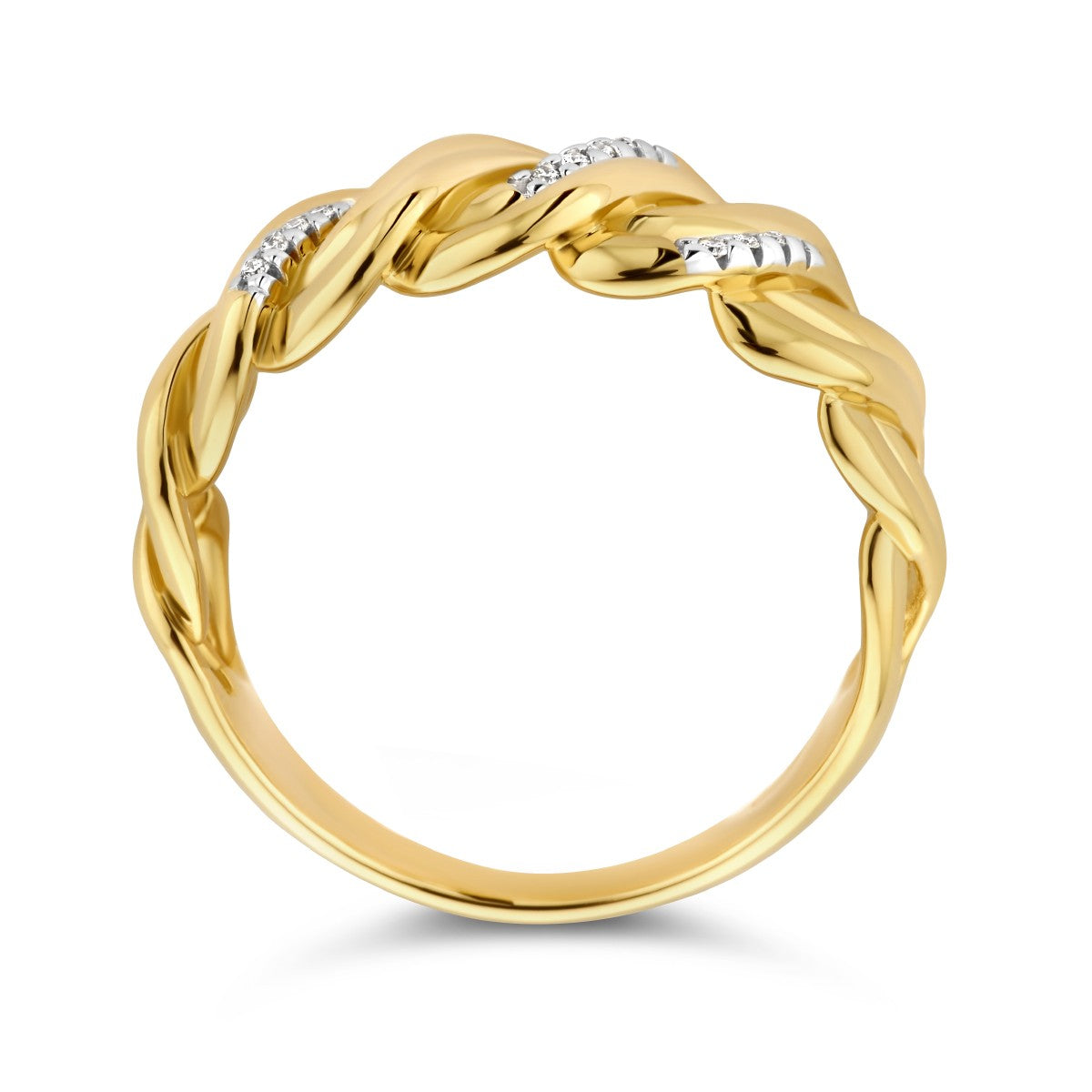 Fantasy Collection Ring diamant 0.04ct h si 14K geelgoud