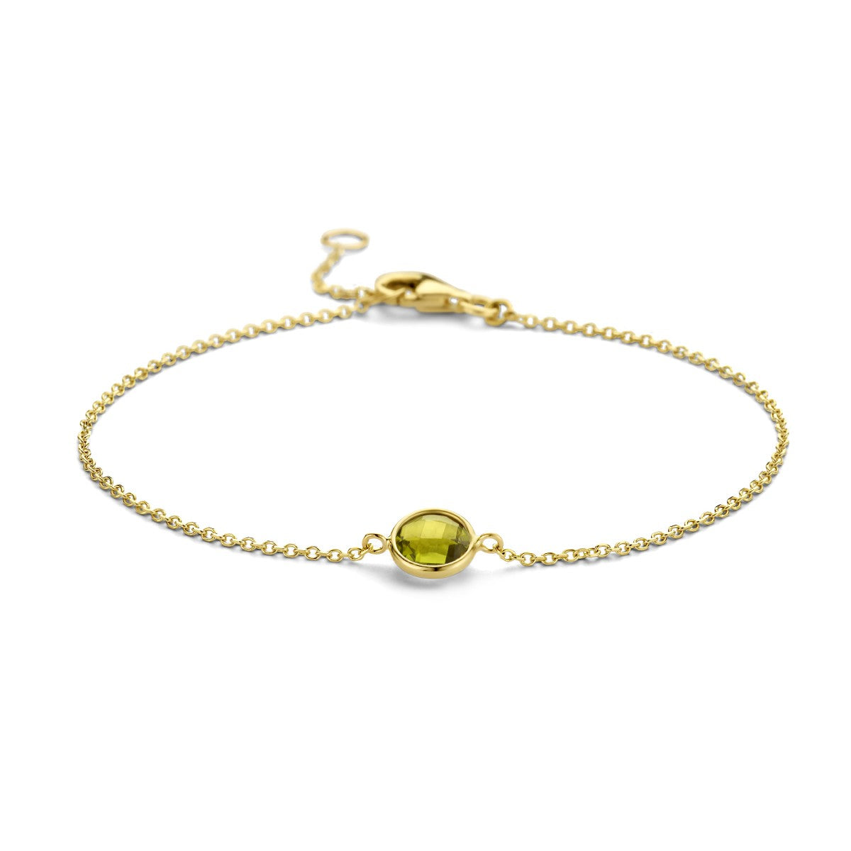 Fantasy Collection Armband peridot 16,5 - 19 cm 14K geelgoud