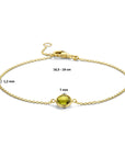 14K Geelgoud Armband Peridot 16,5 - 19 Cm 4024761 - PansiteNederland.nl