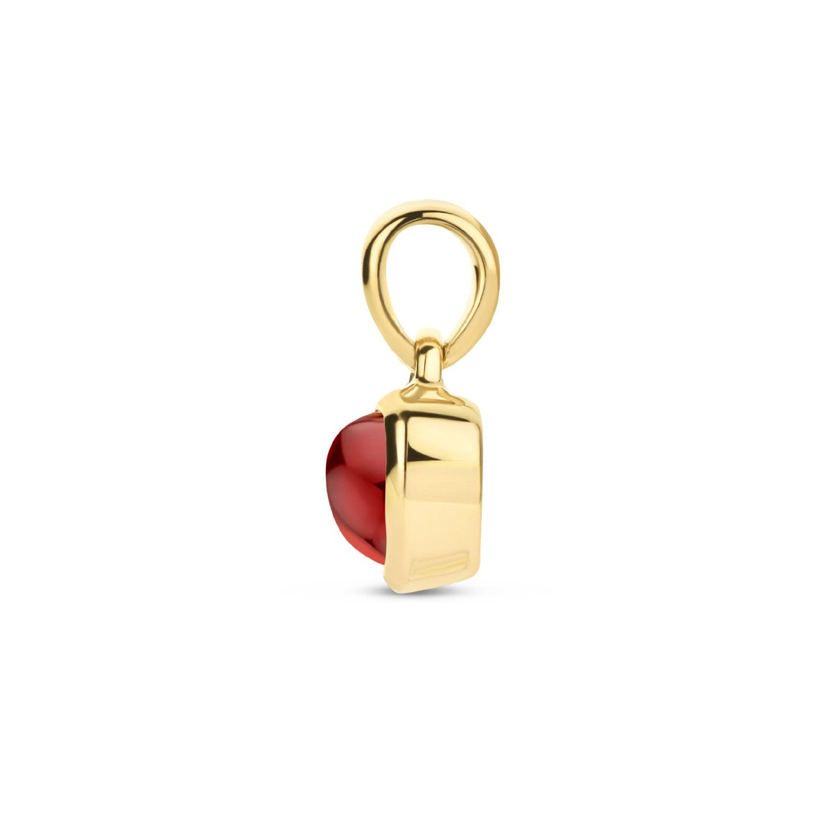 Fantasy Collection Hanger hart granaat 14K geelgoud