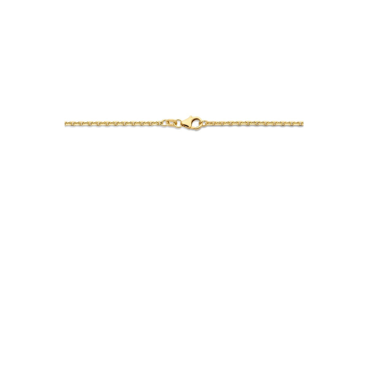 Fantasy Collection Collier anker gediamanteerd 1,9 mm 14K geelgoud
