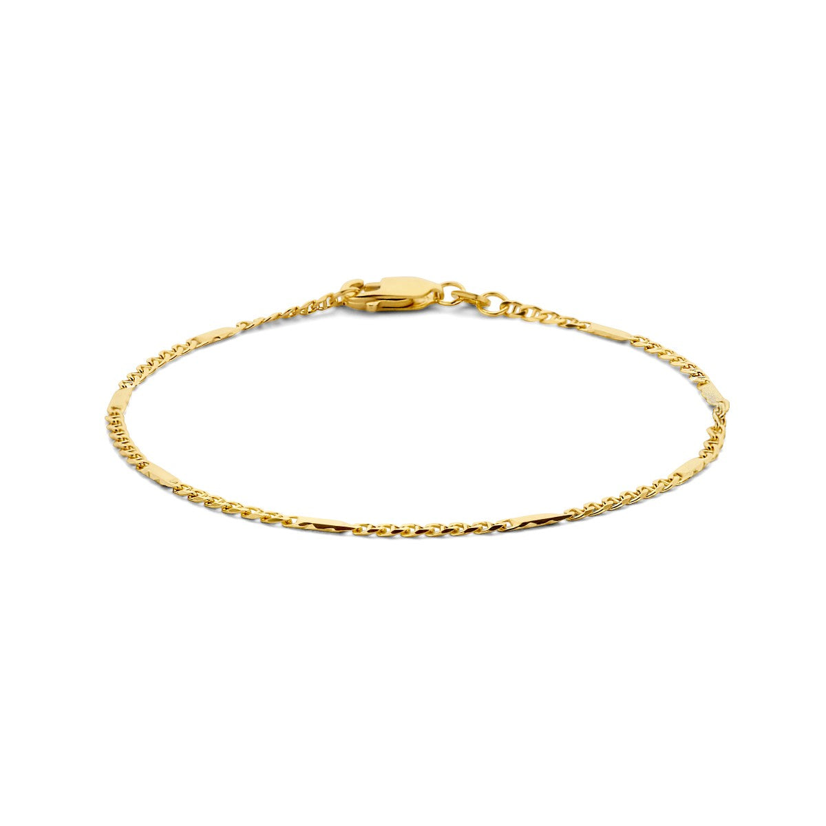 Fantasy Collection Armband valkenoog met tussenstuk 1,9 mm 14K geelgoud