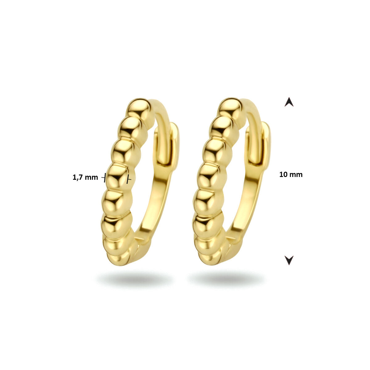 Fantasy Collection Oorbellen bolletjes 10 mm 14K geelgoud